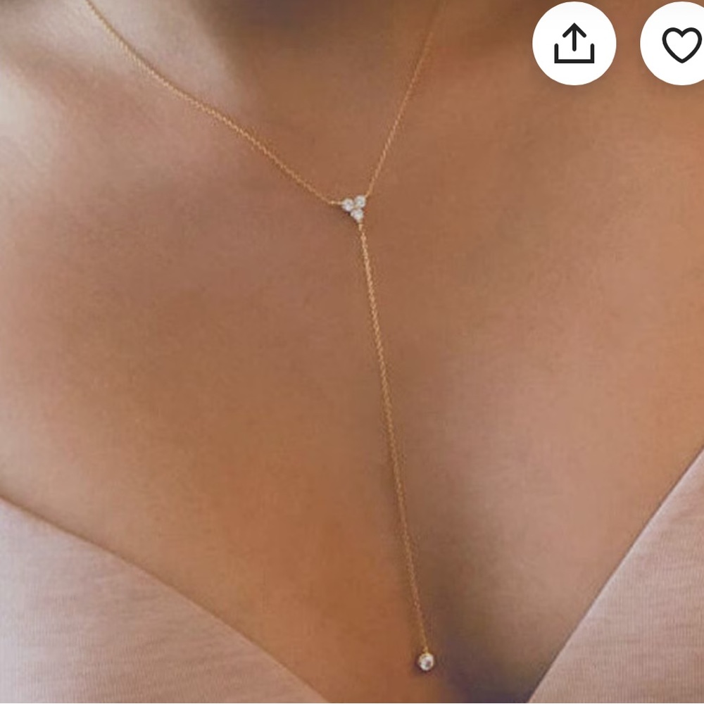 14k Gold Delicate Lariat & Y Necklace